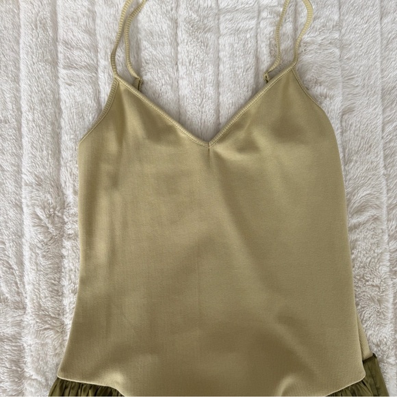 🌿|NWT| Anthropologie Maeve Ribbed Poplin Twofer Midi Dress - Picture 6 of 12